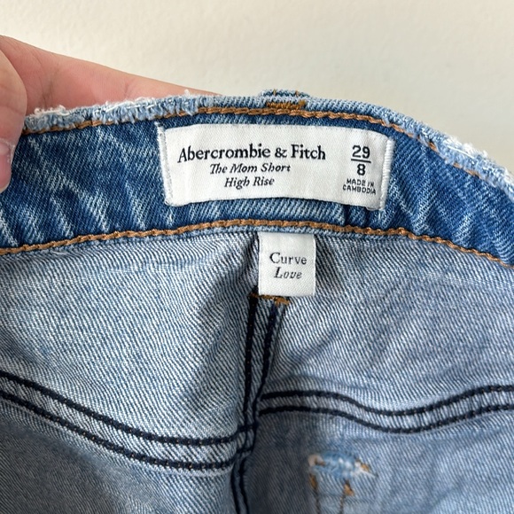 Abercrombie & Fitch Curve Love The Mom Short High Rise Denim Jean Short Size 29 - Picture 5 of 6